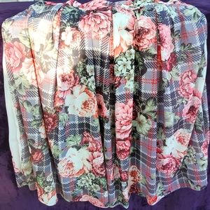 Plus size floral skirt